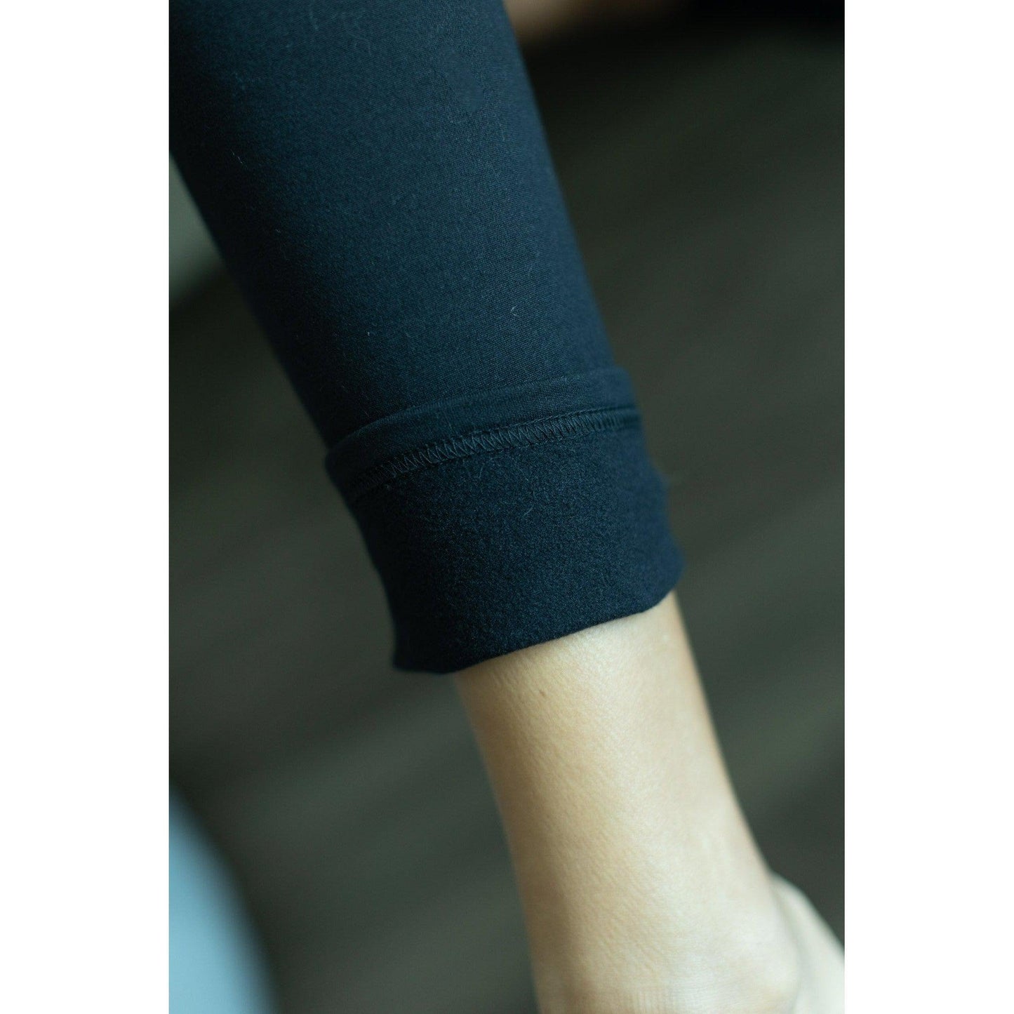 The Lilla -   Black FLEECE Full Length Leggings with Pockets