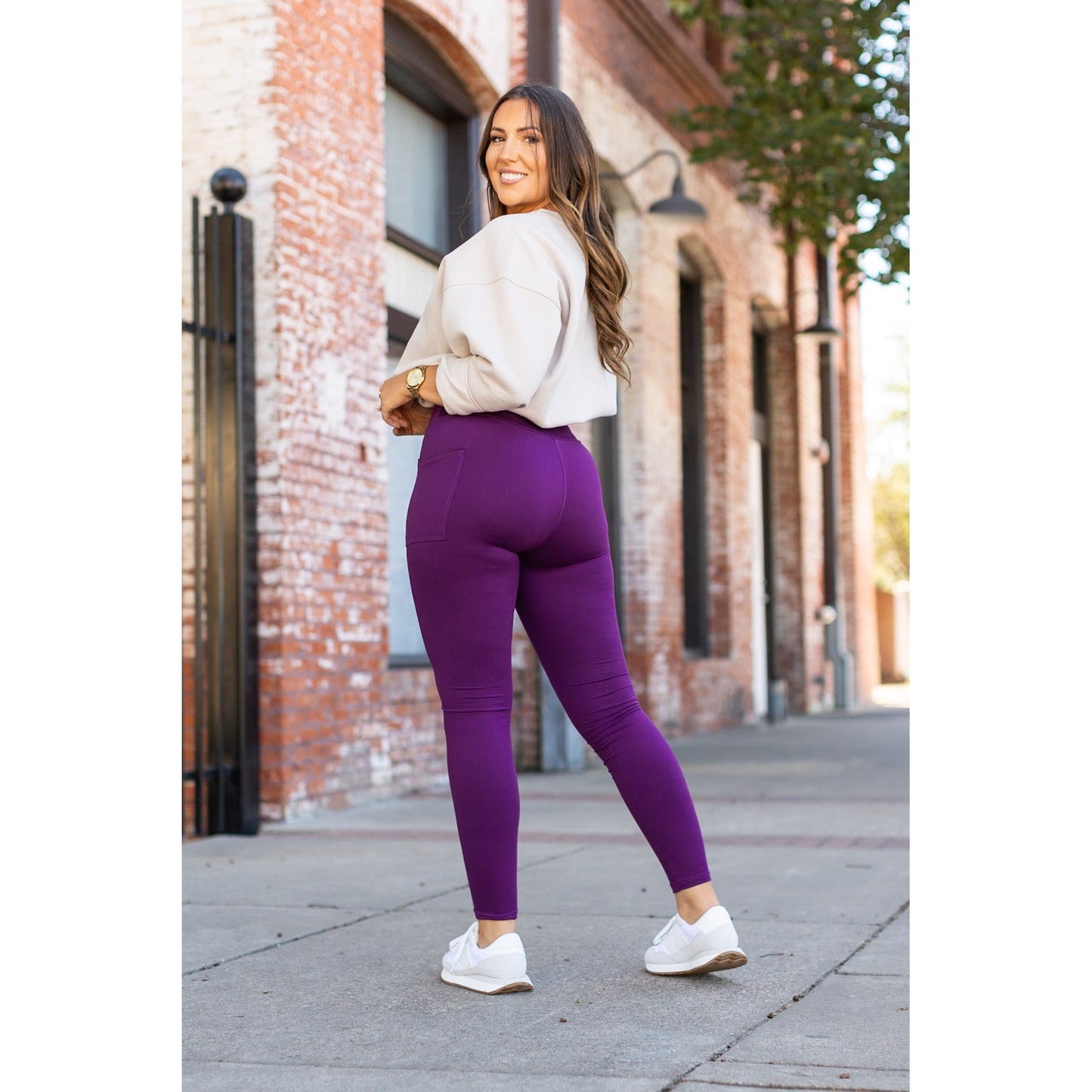 The Kinsley Purple Full Length Leggings Round 3 - Luxe Leggings by Julia Rose®