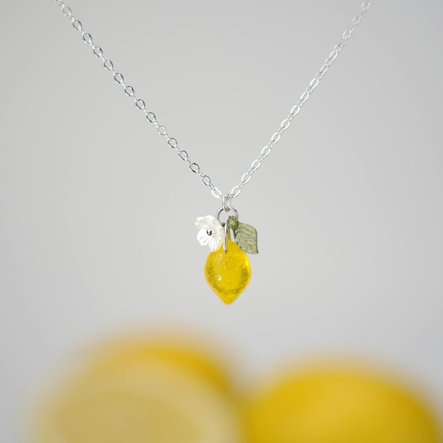 Custom Lemon Necklace | Design Your Own 14K Gold/925 Silver Plated Lemon Citrus Fruit Necklace