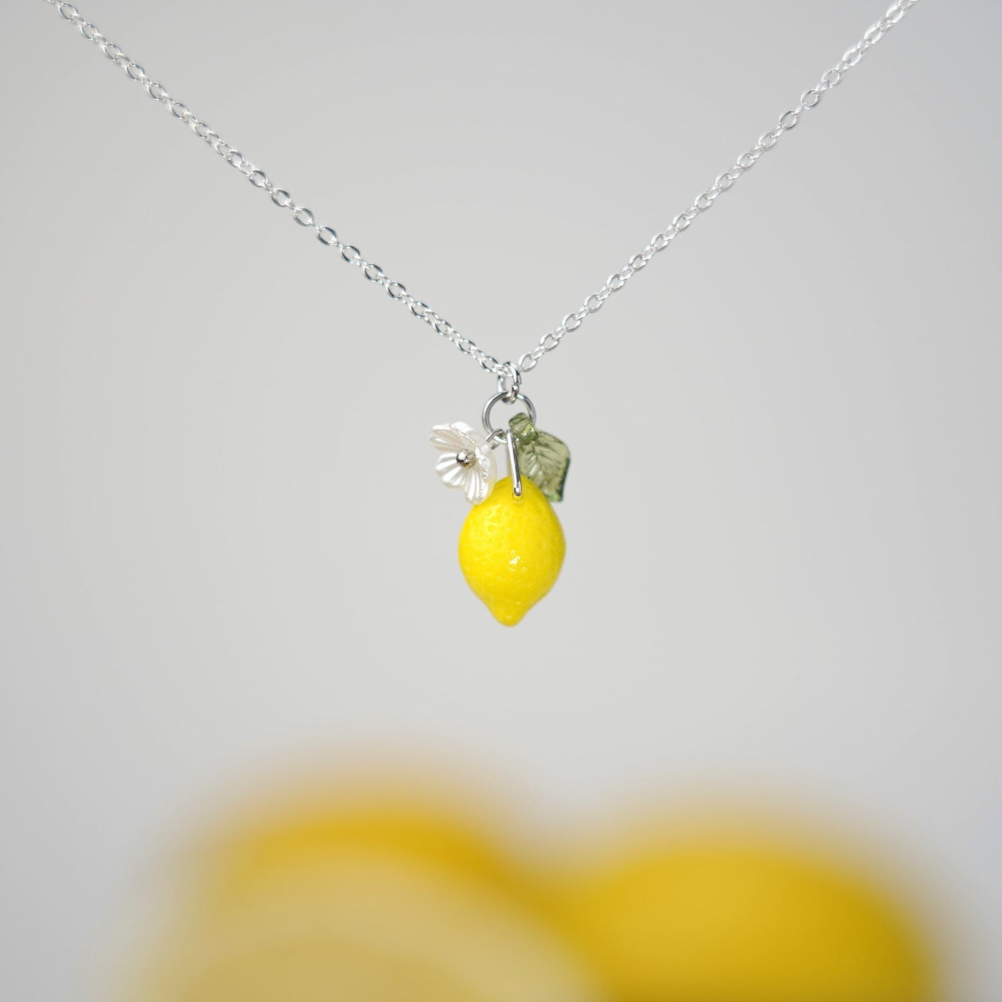 Custom Lemon Necklace | Design Your Own 14K Gold/925 Silver Plated Lemon Citrus Fruit Necklace