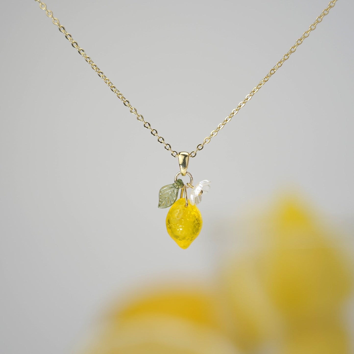 Custom Lemon Necklace | Design Your Own 14K Gold/925 Silver Plated Lemon Citrus Fruit Necklace