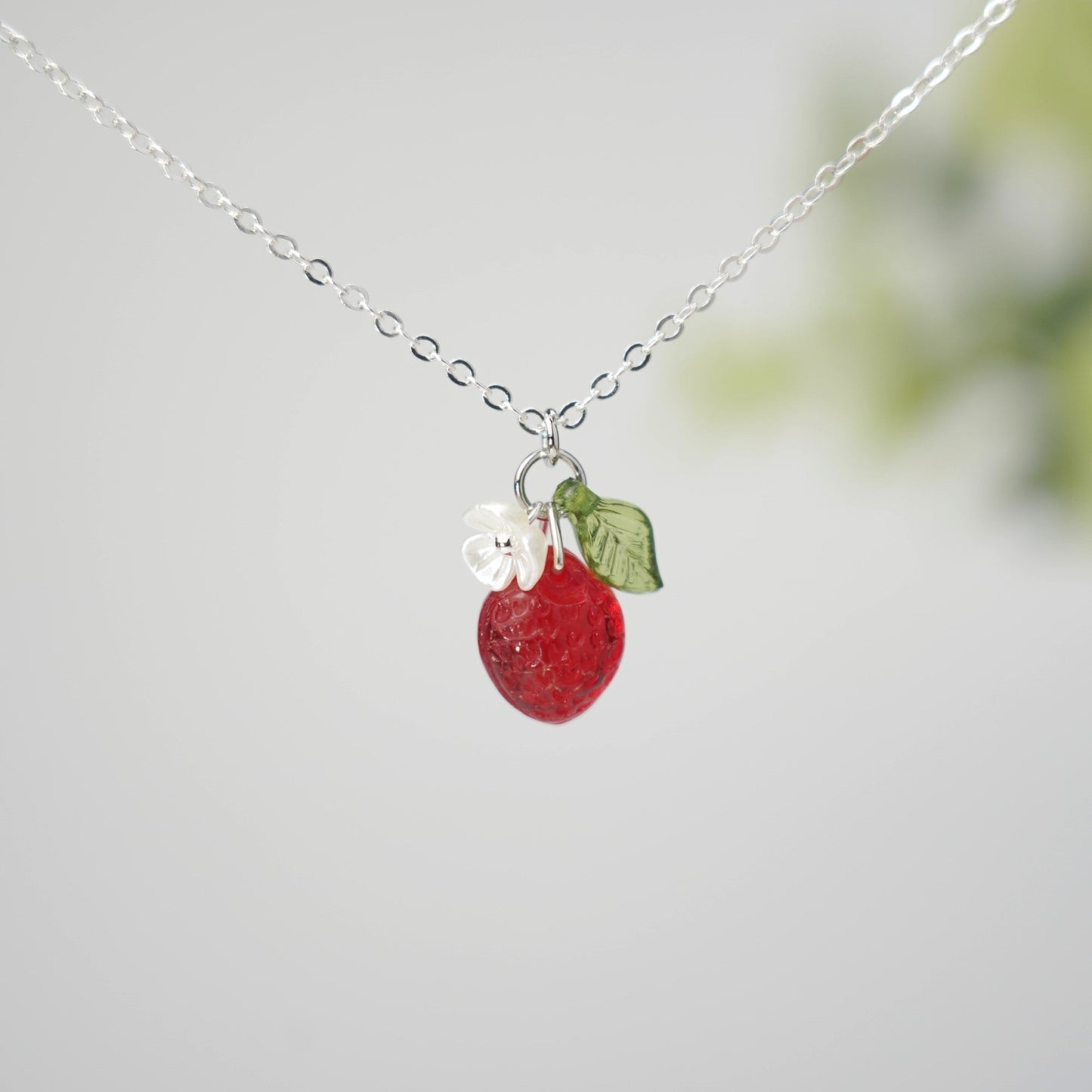 Custom Mini Strawberry Fruit Necklace