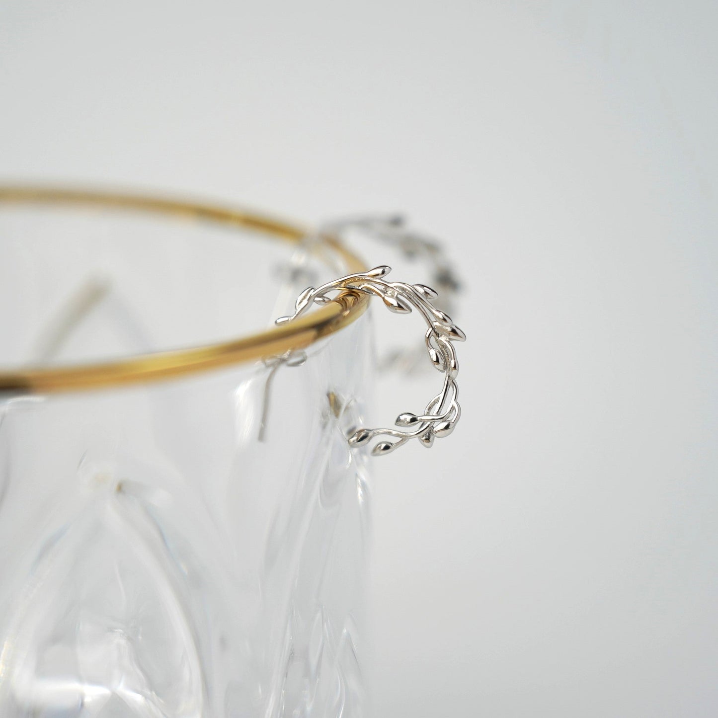 Olive Leaf Dangle Earrings | 925 Silver Plant Leaf Circle Earrings | Gift for Her