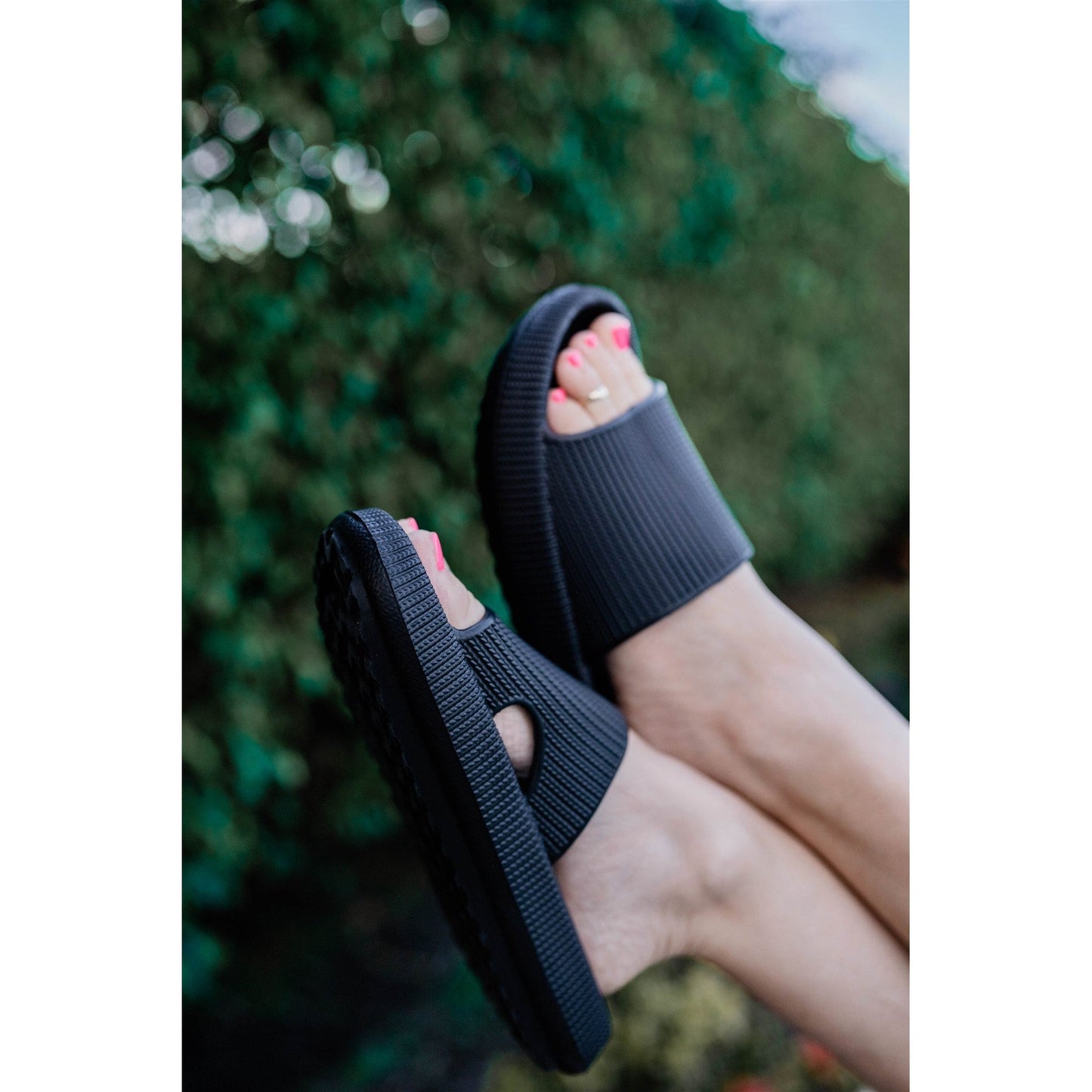 Black Insanely Comfy -Beach or Casual Slides