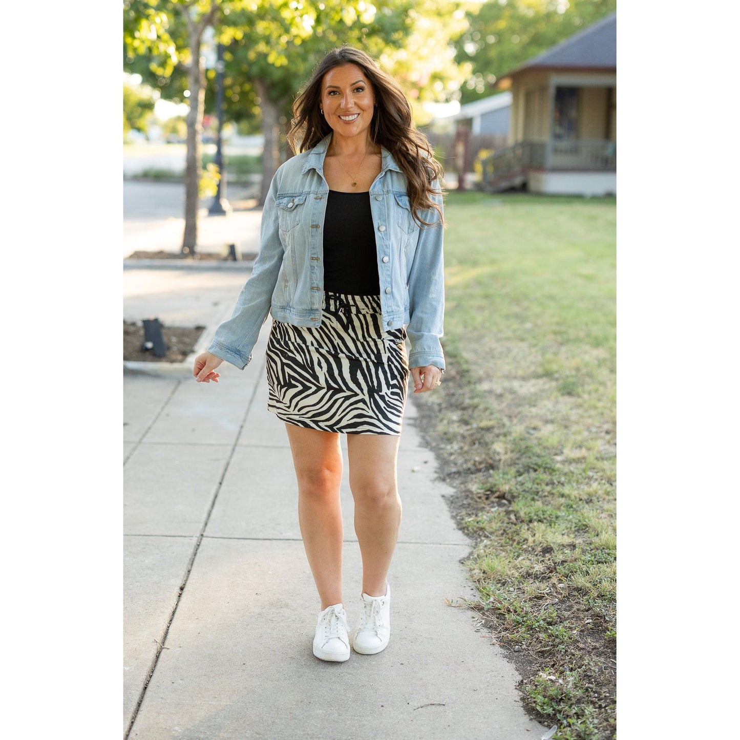 The Zoe - Zebra Print Jogger Skirt
