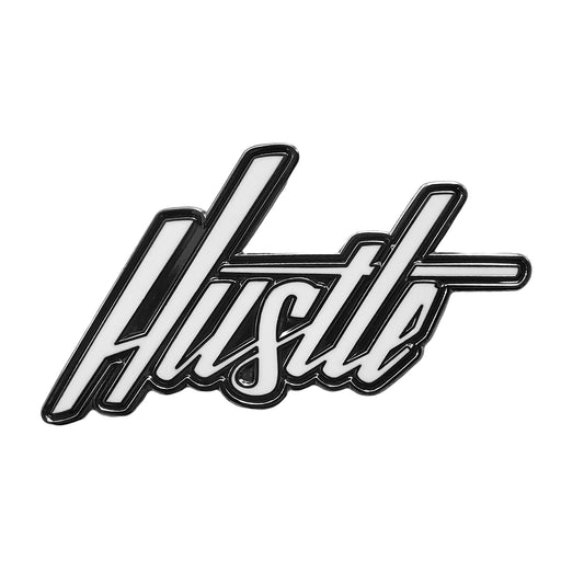"Hustle" Hand-Lettered Pin