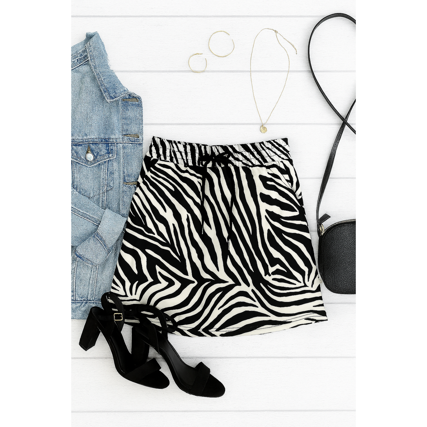The Zoe - Zebra Print Jogger Skirt