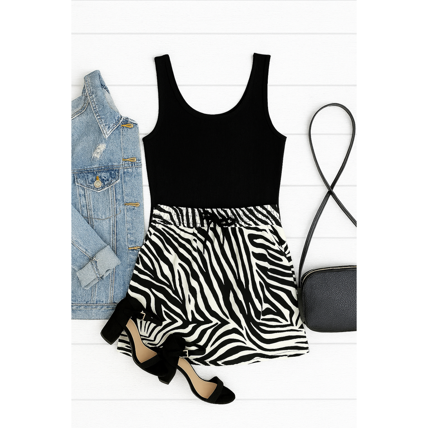 The Zoe - Zebra Print Jogger Skirt