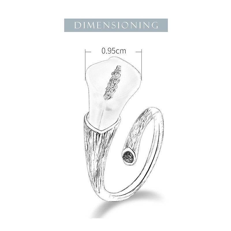 Arum Lily Crystal Rings