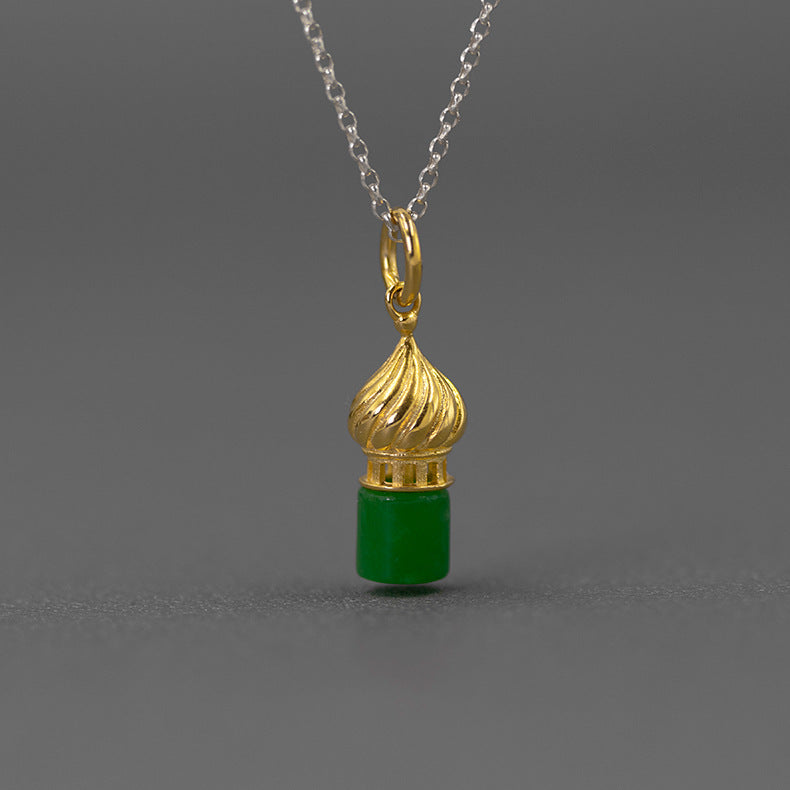 Dome Castle Jade Necklace