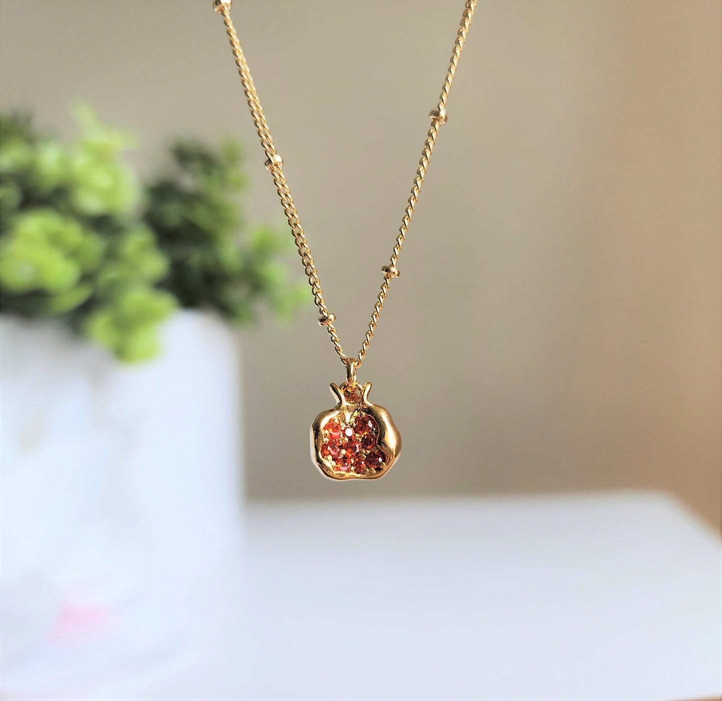 Golden Pomegranate Necklace