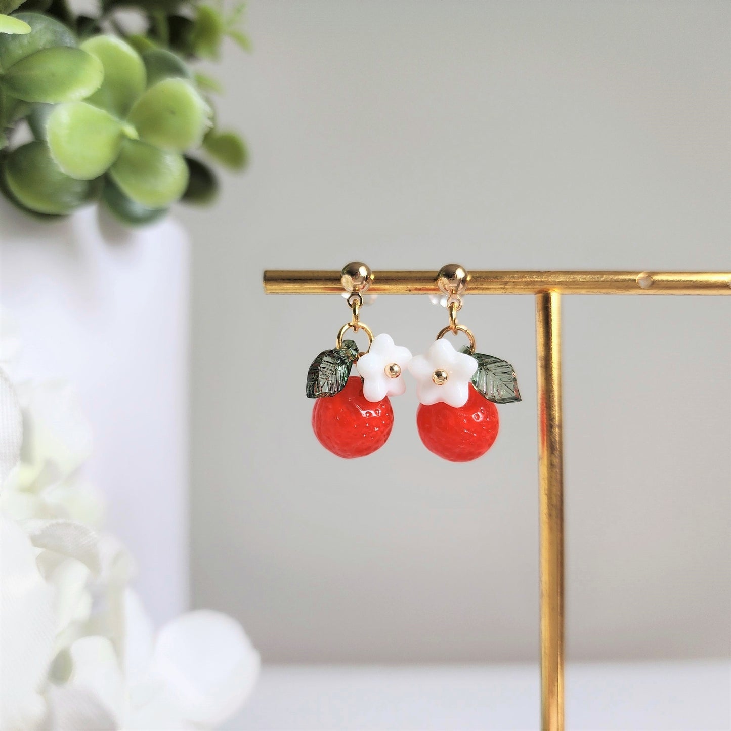 Orange Fruit Earrings | Handmade Fruit Earrings