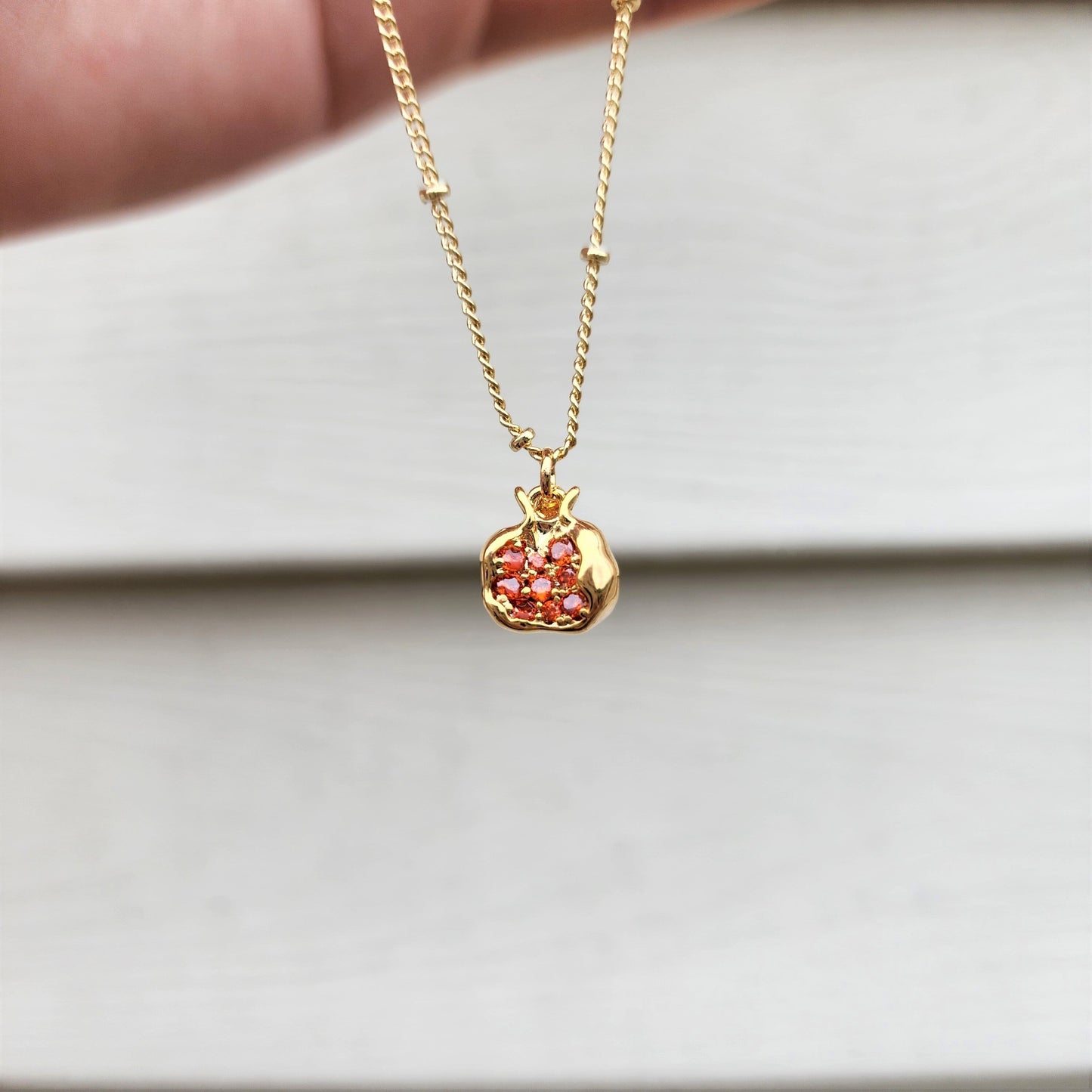 Golden Pomegranate Necklace