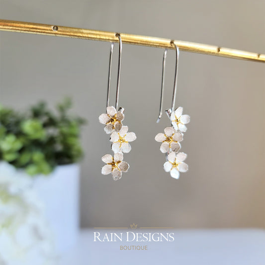 Forget Me Not S925 Silver Flower Earrings