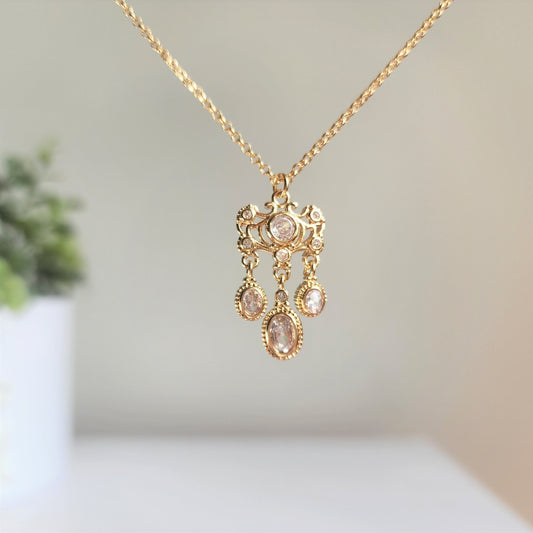 Cinderella inspired Chandelier Pendent Necklace | Fairytale Necklace
