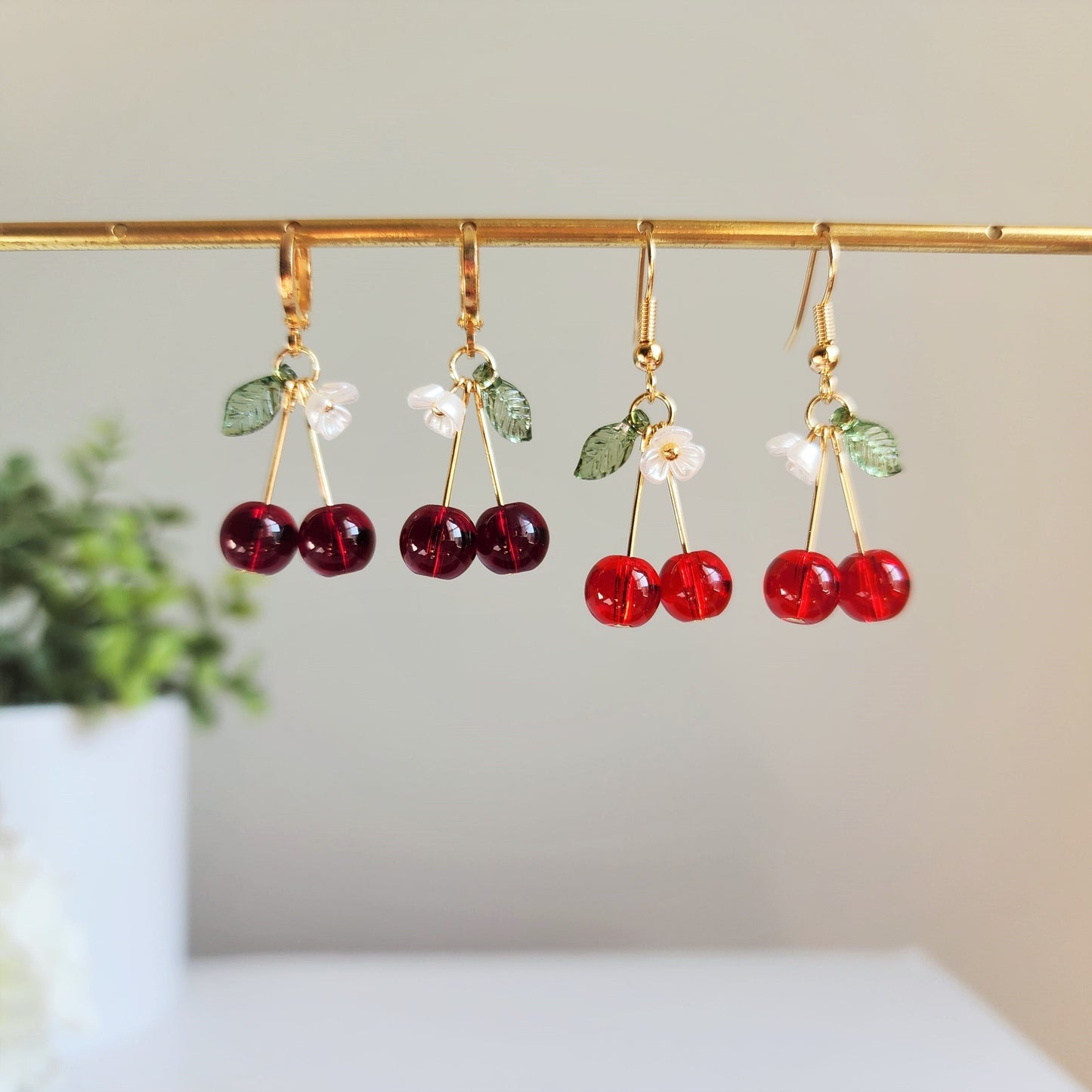 Cherry Earrings | Fruit Dangle Earrings