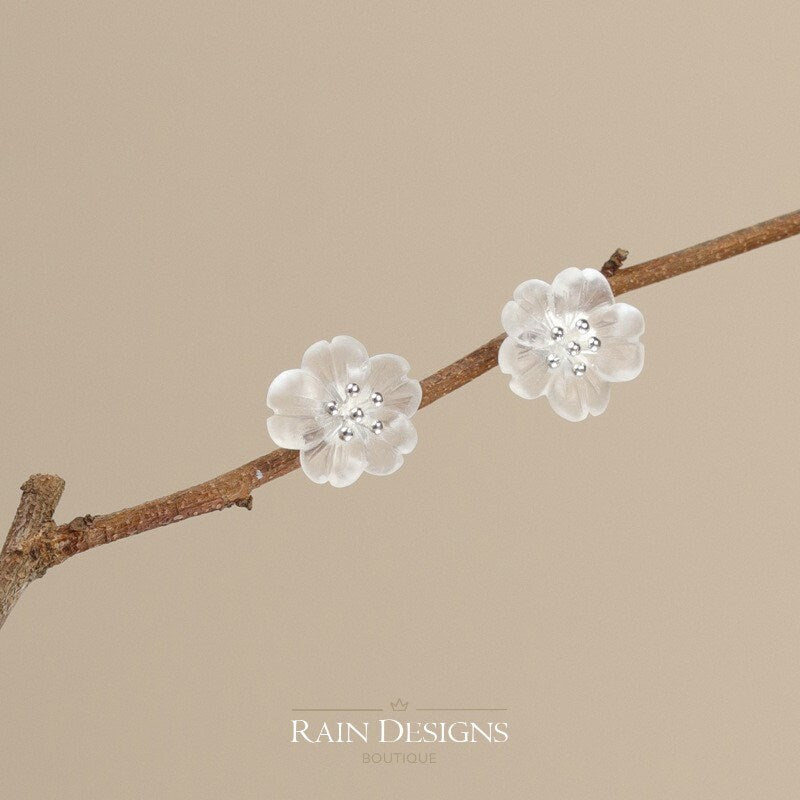 Flower in the Rain Stud Earrings