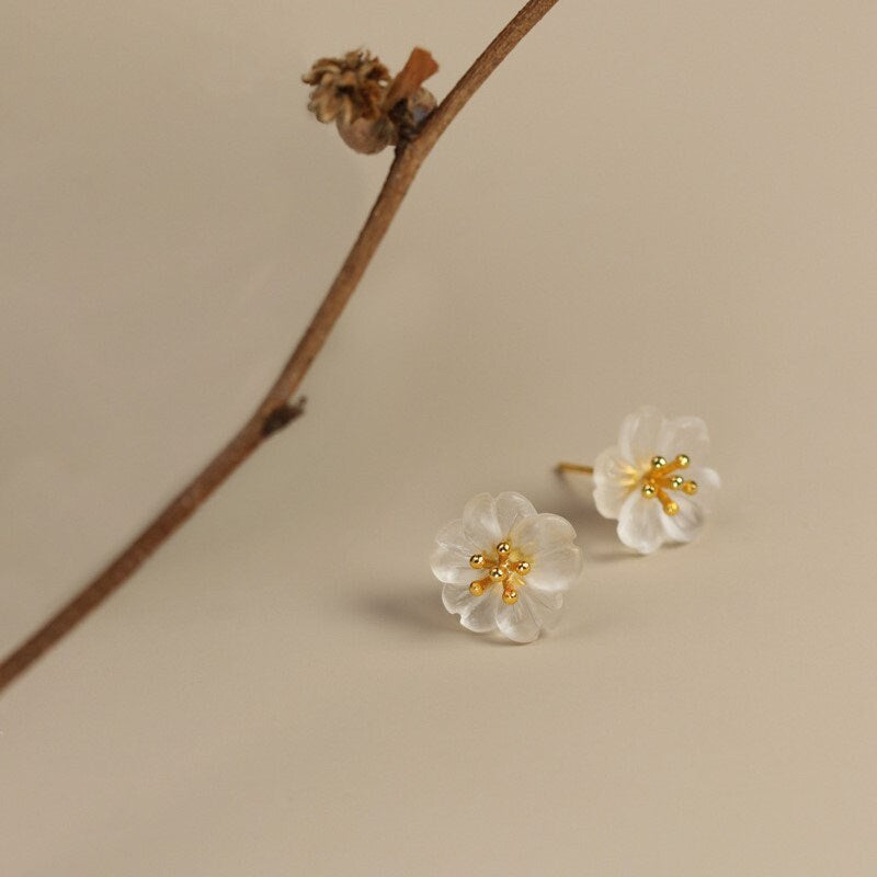 Flower in the Rain Stud Earrings