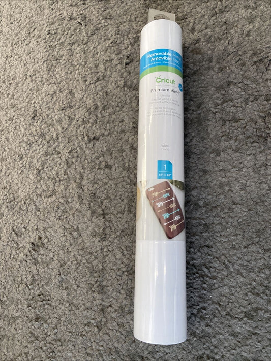 Cricut 4' Premium Vinyl Removable Matte - White
