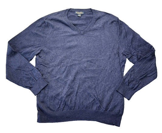 Brooks Brothers Men Sweater Crew Neck 100% Supima Cotton Blue Size XXL