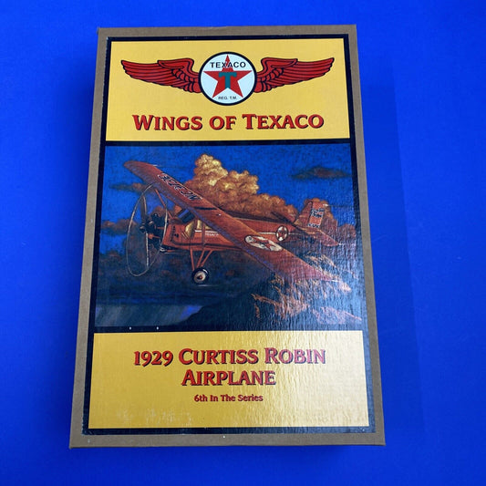 Wings of Texaco 1929 Curtiss Robin Airplane Die-Cast Metal Coin Bank