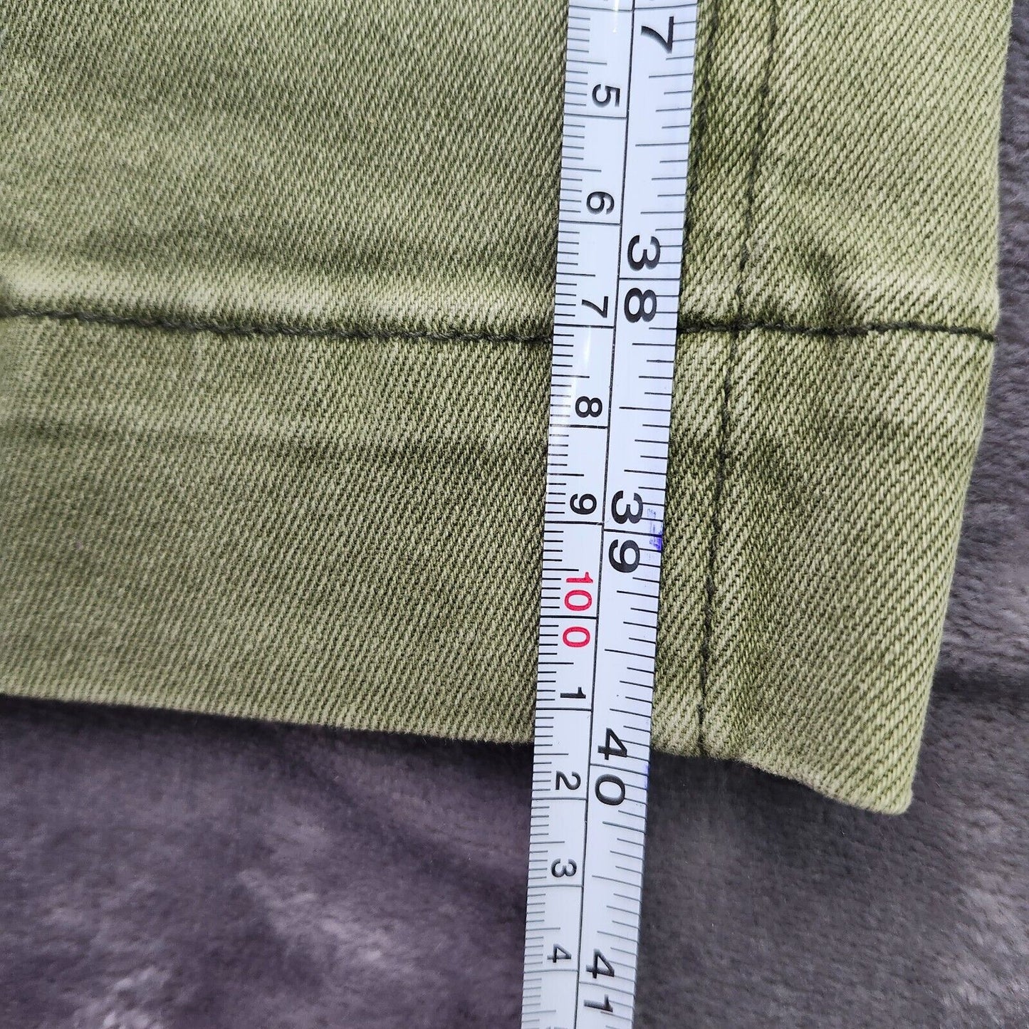Flamingals Women's High Waisted Flared Leg Green Jeans Size Small