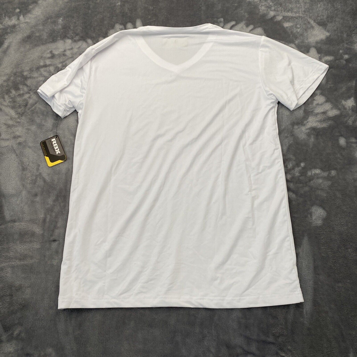 RBX Mens Ultra Soft Short Sleeve Sleepwear T-Shirt M White V Neck