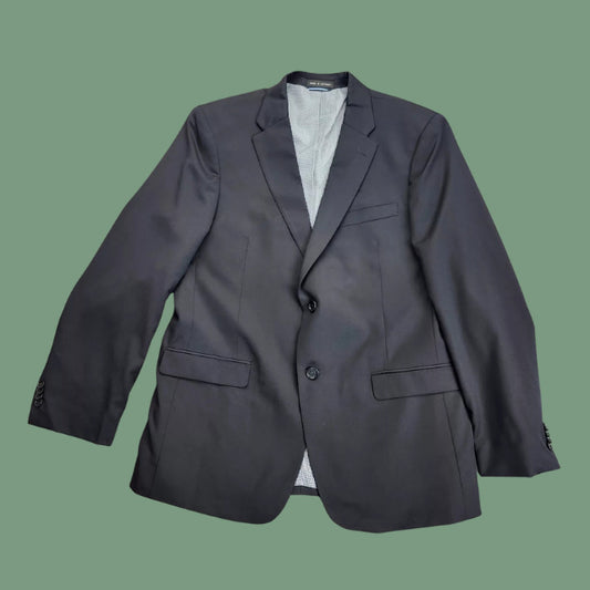 NWoT Tommy Hilfiger Mens Suit Jacket 100% Wool 42 Regular Black Notch Lapel