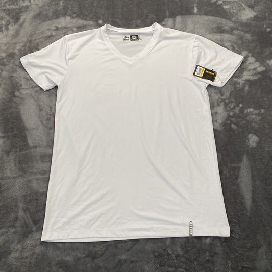 RBX Mens Ultra Soft Short Sleeve Sleepwear T-Shirt M White V Neck