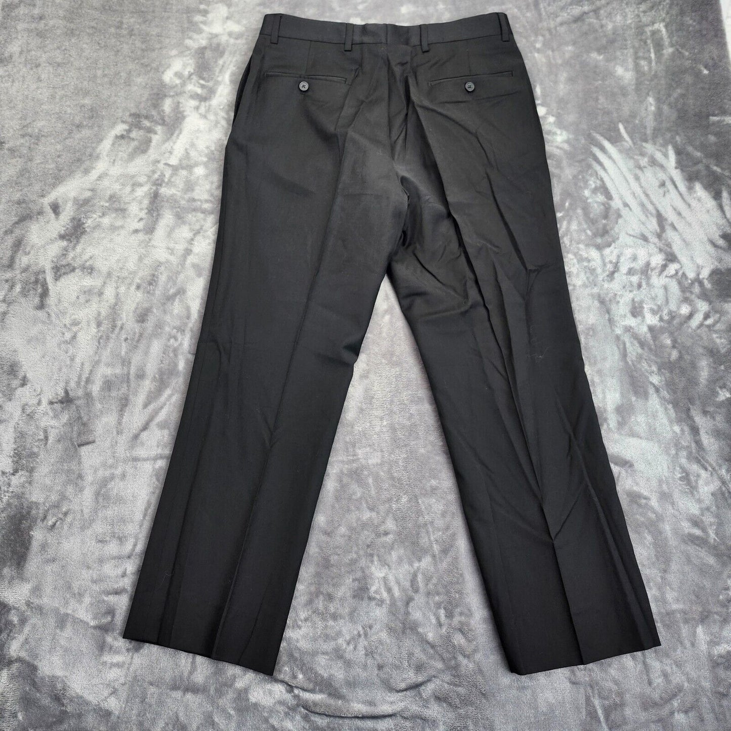 Tommy Hilfiger Black Suit Set 100% Wool Jacket 41 L Pants 32
