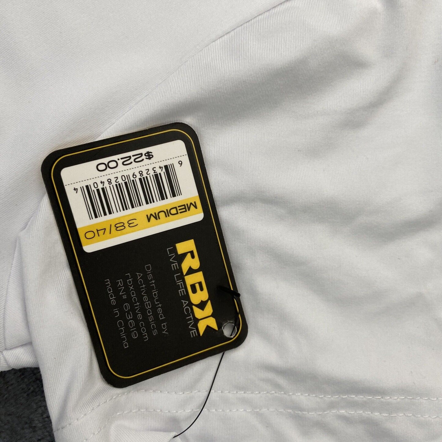 RBX Mens Ultra Soft Short Sleeve Sleepwear T-Shirt M White V Neck