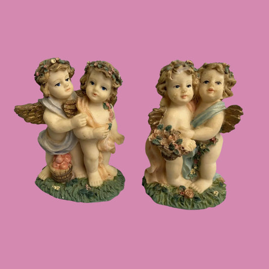 Figurine of Two young Angels, Resin (2 Pack)