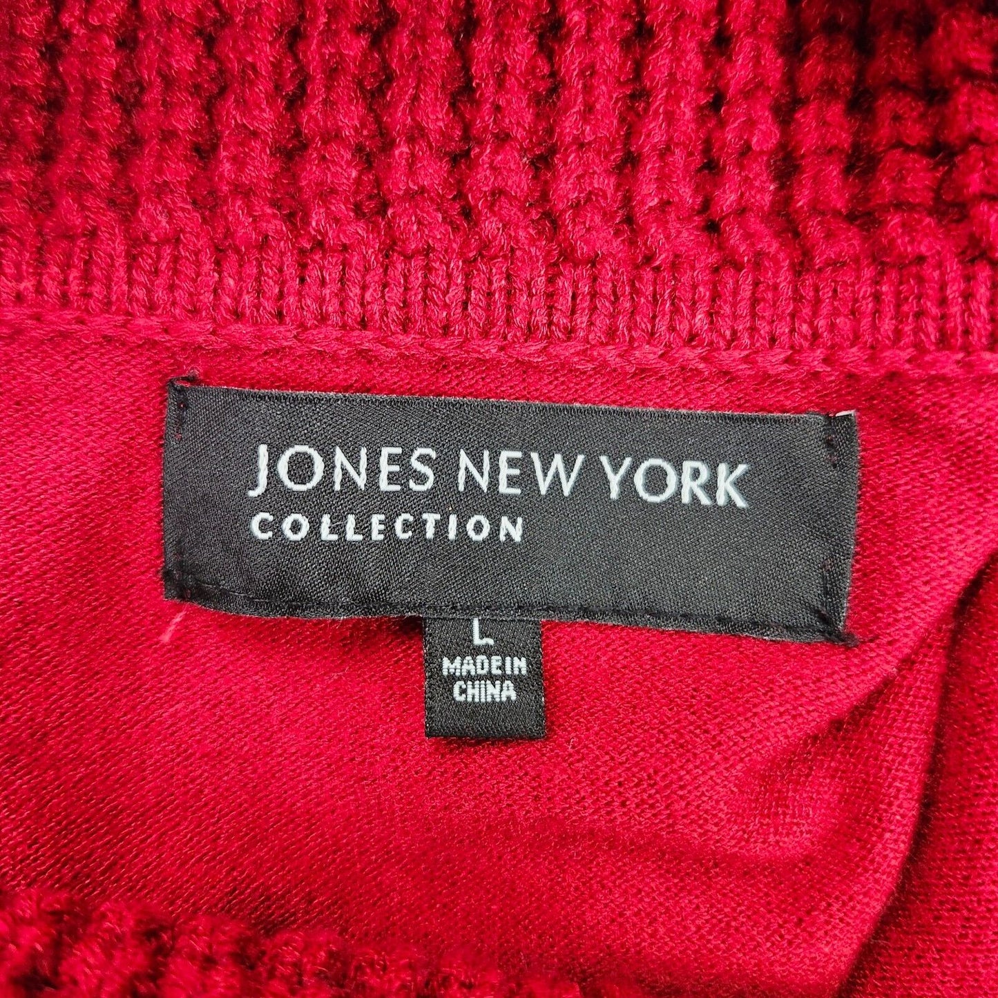 Jones New York Signature Off-shoulder Red Sweater Large