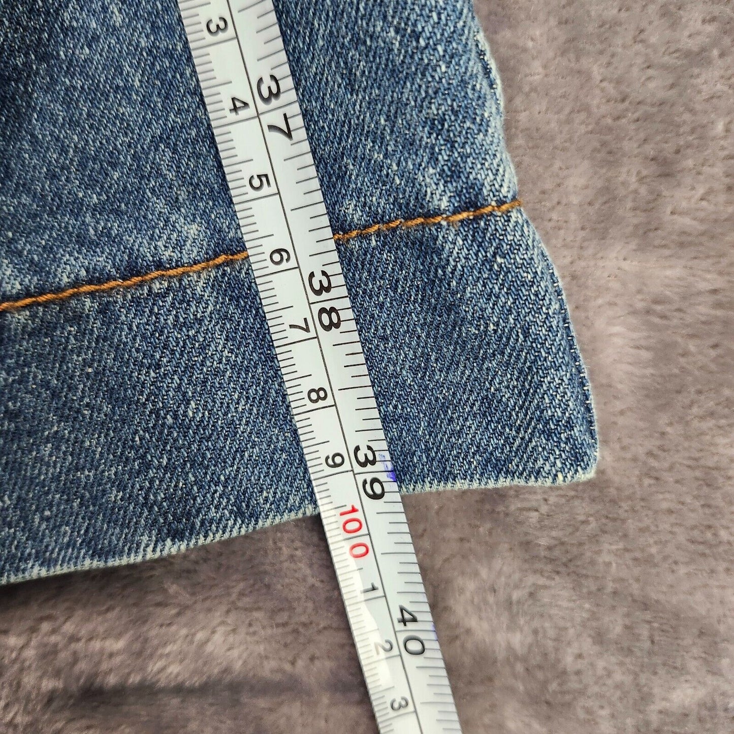 Flamingals Women's Straight Wide Leg Faded Blue Jeans Size Large