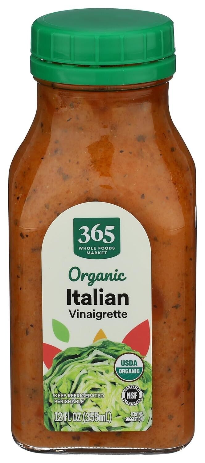 365 by Whole Foods Market, Vinaigrette Italian Organic, 12 Fl Oz (3 Pack)
