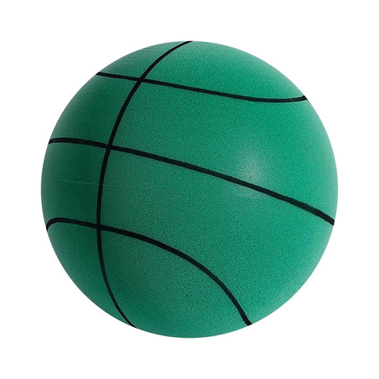 Silent Basketball Handle Airless Silent Foam Basketball No.7-9.4 inch Green