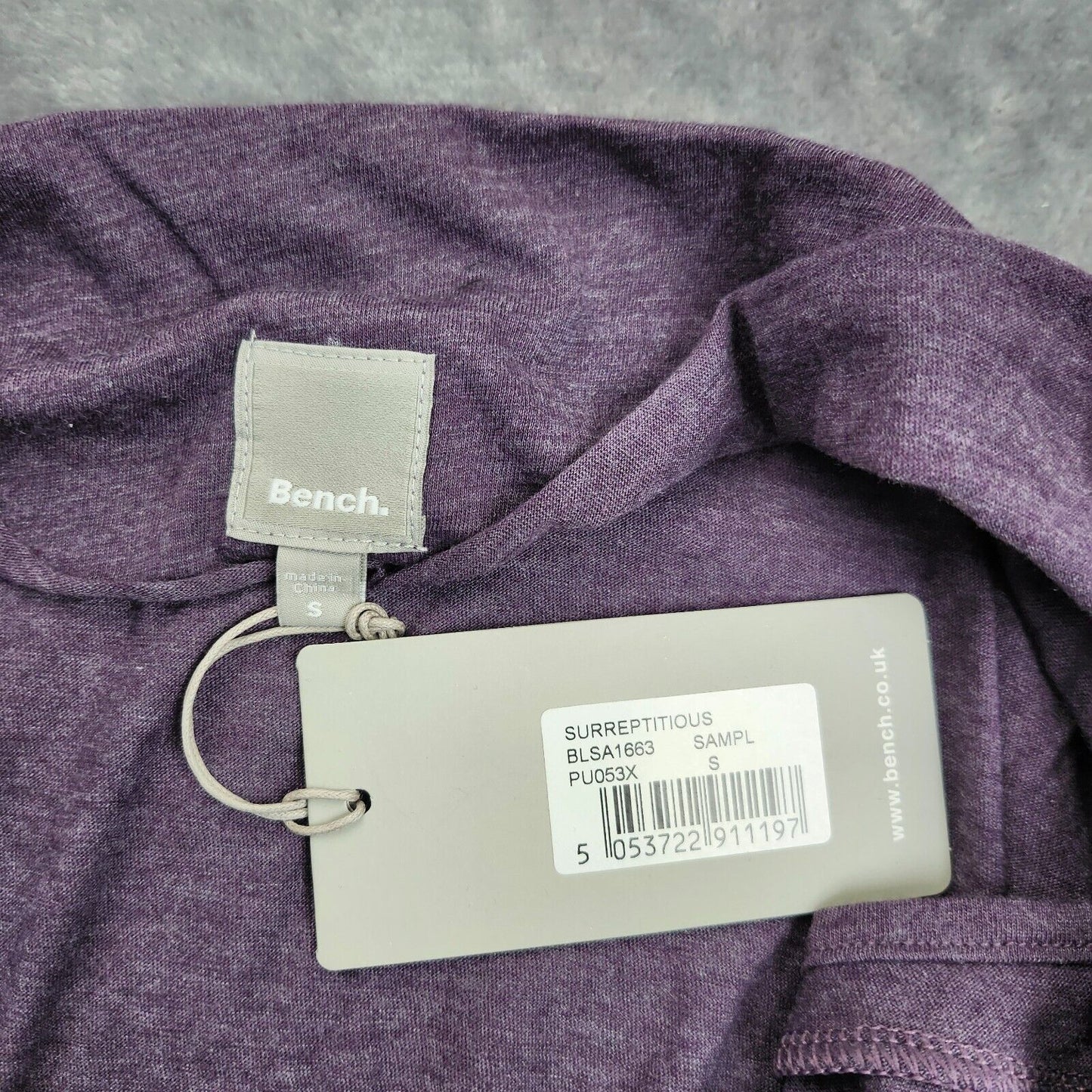 NWT Bench Urban Wear Womens Tank Top Dress Size Small with draped collar Purple