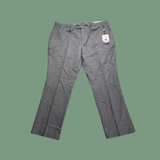 Tayion By Montee Holland Mens Classic-Fit Wool-Blend Dress Pants 42W x 30L Grey
