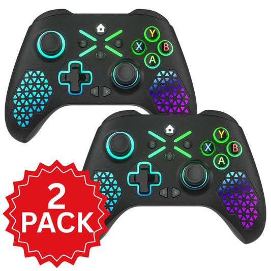 2pack RGB Wireless Controller For Xbox One /S/X  Windows  10/11 2.4G Adapter