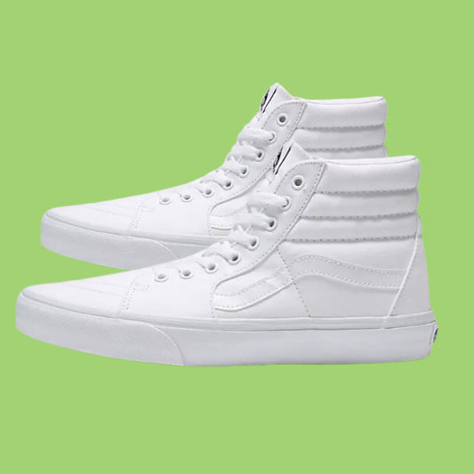 VANS Sk8- High True White Sneaker  7.5 Mens 9 Womens