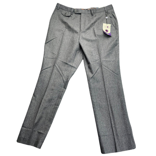 Tayion By Montee Holland Mens Classic-Fit Wool-Blend Dress Pants 36W x 30L Grey