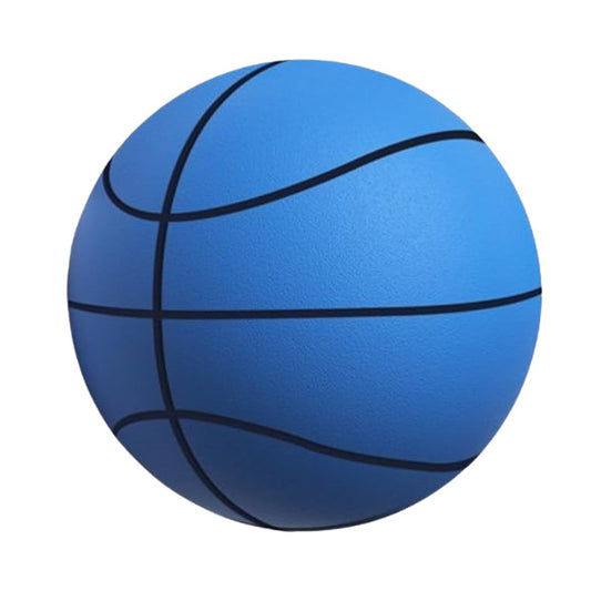 Silent Basketball Handle Airless Silent Foam Basketball No.7-9.4 inch Blue