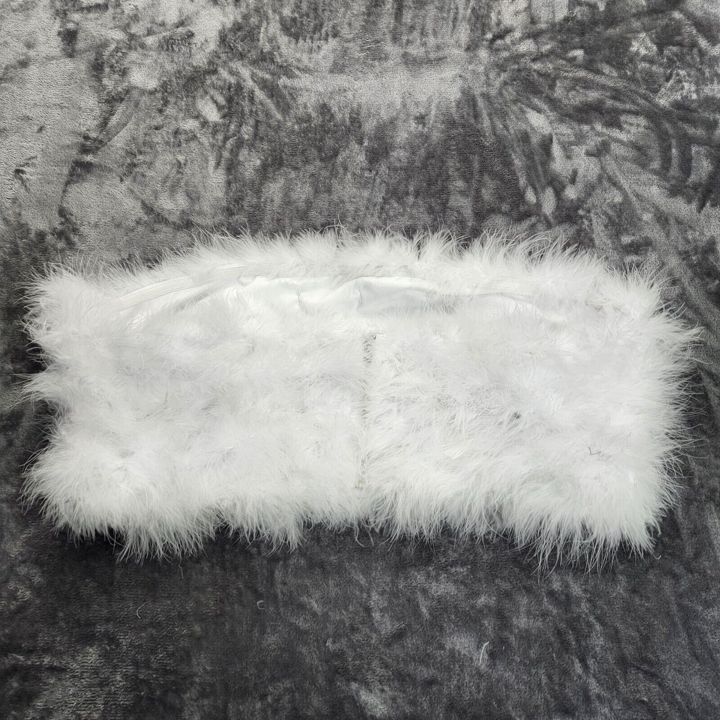 Finesse Womens Faux Fur White Tube Top size 3XL