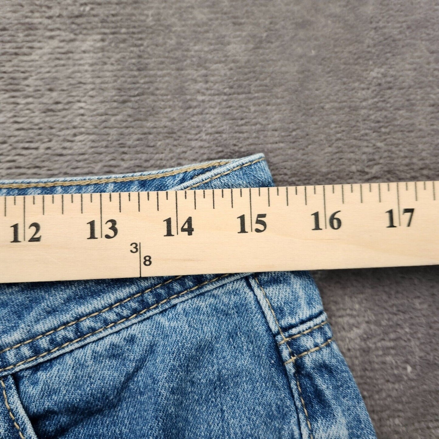 Flamingals Women's High Waist Straight Ripped Ankle Blue Jeans Size Medium