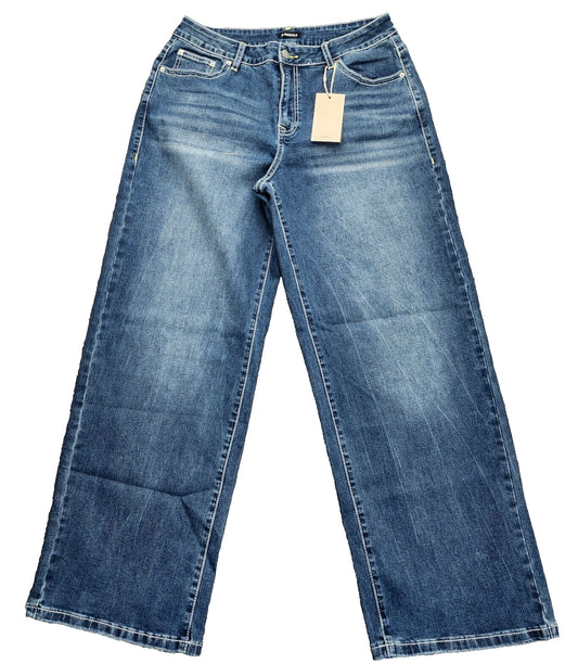 Flamingals Women's Wide Leg Jeans High Waist Vintage Style Pants Size L