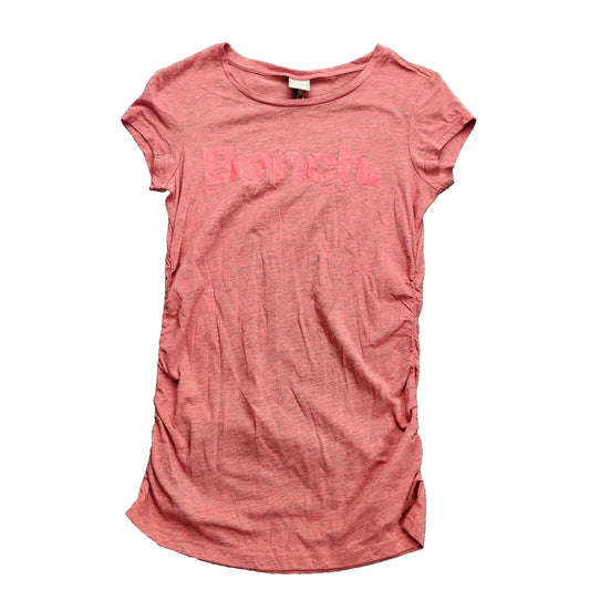 Bench Urban Wear Womens Cap Sleeve T-Shirt Bright Pink Size Small