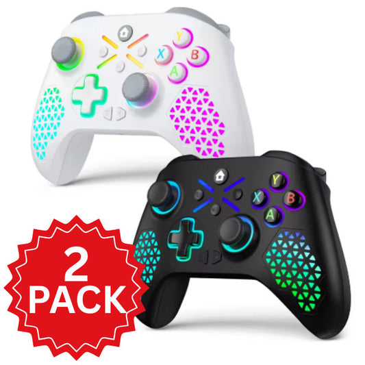 2pack RGB Wireless Controller For Xbox One /S/X  Windows  10/11 2.4G Adapter