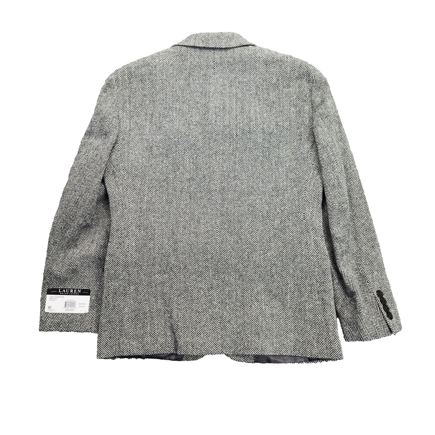Lauren Ralph Lauren Classic-Fit Wool Suit Jacket Black/White Herringbone 38S NWT