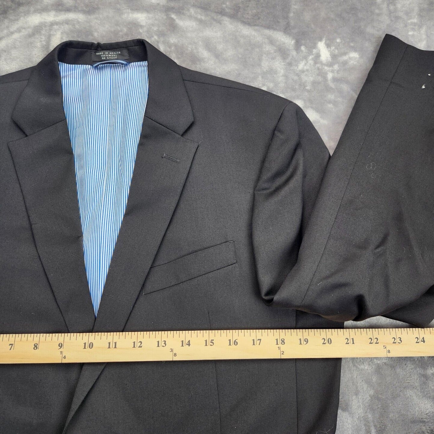 Tommy Hilfiger 100% Wool Suit Set Jacket Size 41 Regular, 30 Waist Pants