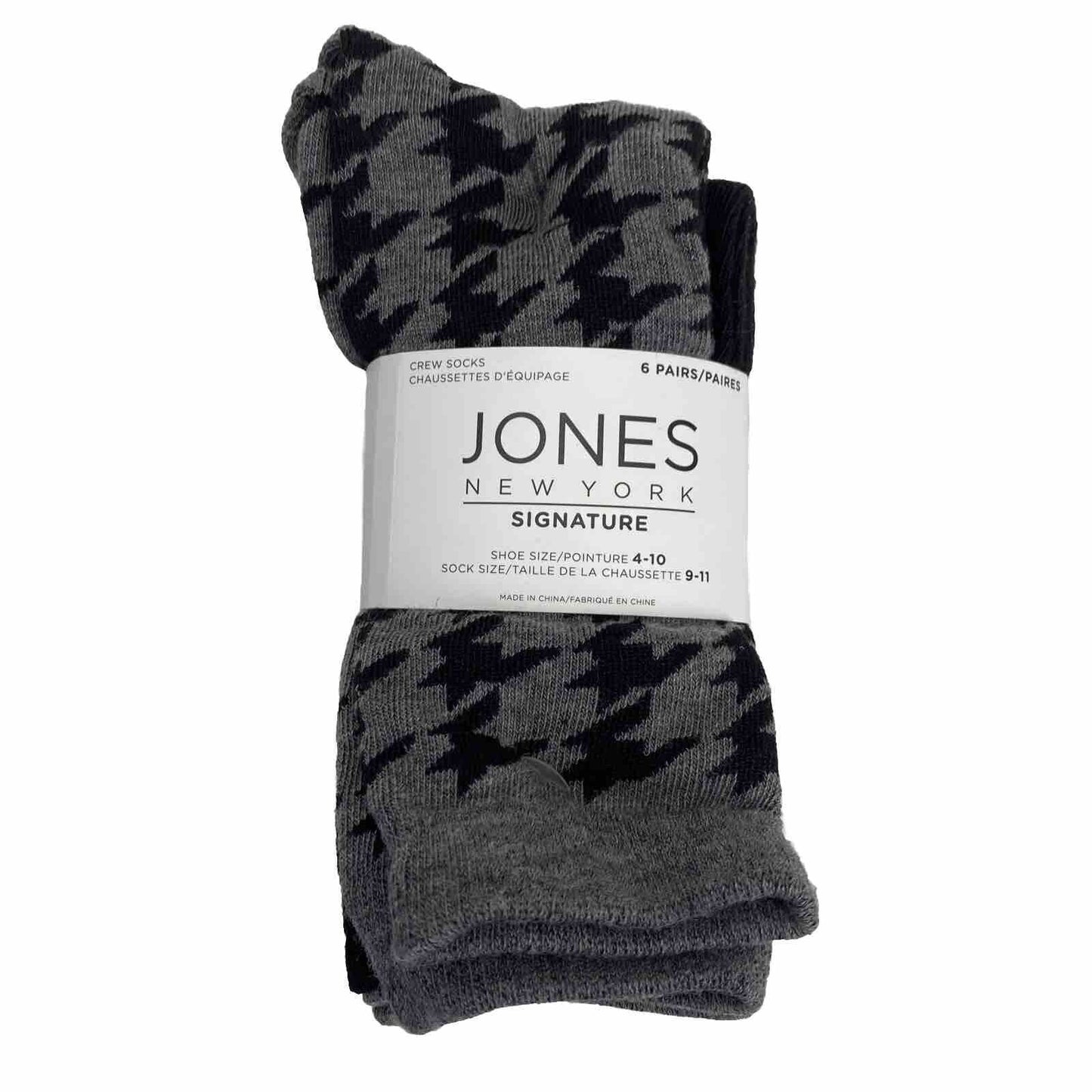 Jones New York Signature Socks 6 Pack, Sock Size:9-11, Shoe Size:4-10 V4